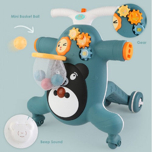 Lucky Baby 3 In 1 Musical Baby Pusher/Roller/Scooter