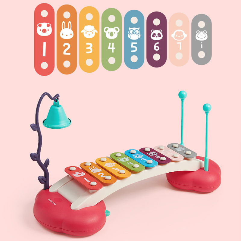 Babycare Colorful Learning Xylophone with Drum (Carlo Red)