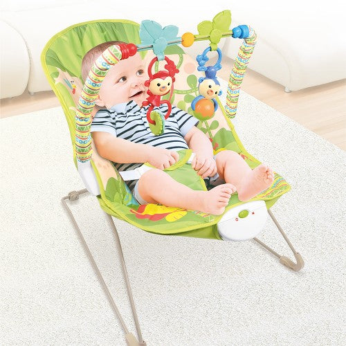 Lucky Baby Deluxe Bouncer - Green Safari