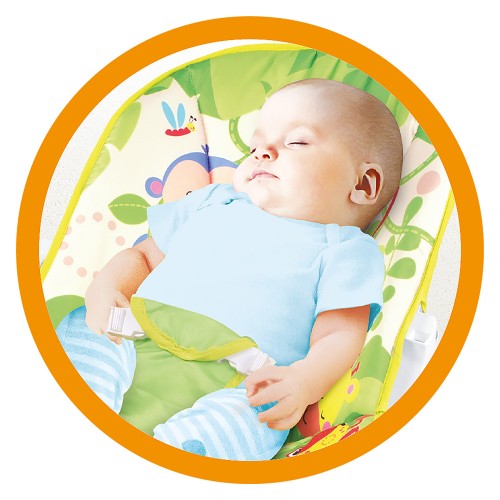 Lucky Baby Deluxe Bouncer - Green Safari