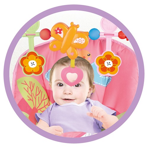 Lucky Baby Deluxe Bouncer - Pink Floral