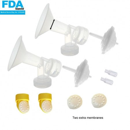 Maymom Breast Shield Set and Accessories for Medela Freestyle Breast Pump (19 mm)