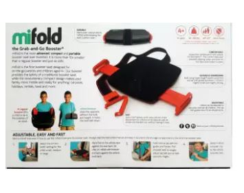 Mifold Grab-and-Go Booster Seat Charcoal Grey