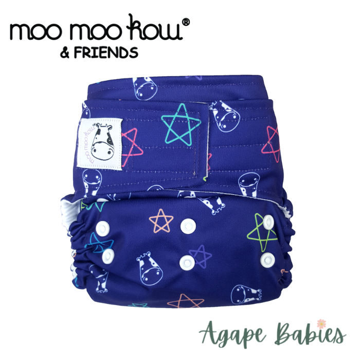Moo Moo Kow Cloth Diaper One Size Aplix - Color Star