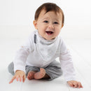 Cheeky Chompers Muslin Neckerbib Rosy Days & Hippo