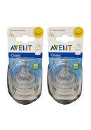 Philips Avent Classic+ Silicone Teats 0M+ 1-Hole (2 Pcs Per Pack)