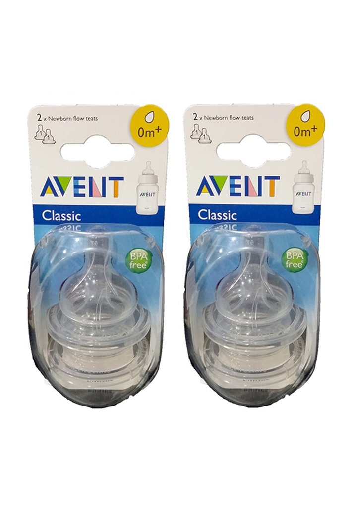 Philips Avent Classic+ Silicone Teats 0M+ 1-Hole (2 Pcs Per Pack)