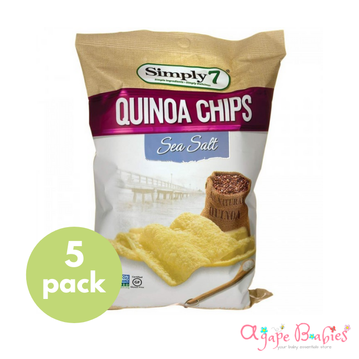 [Bundle Of 5] Simply 7 Quinoa Chips - Sea Salt, (99 g x 5) Exp: -05/24