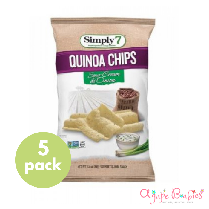 [Bundle Of 5] Simply 7 Quinoa Chips - Sour Cream & Onion  (99g x 5) Exp:06/24