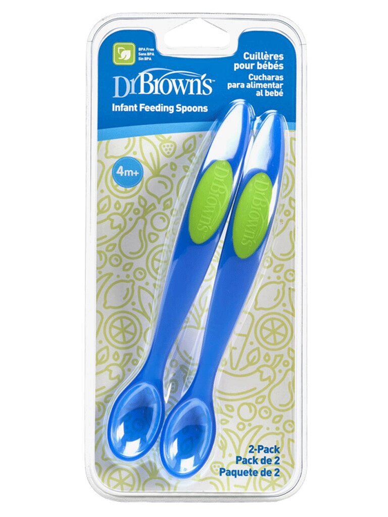 [Bundle of 4] Dr. Brown’s Infant Feeding Spoon - Blue, 2-Pack