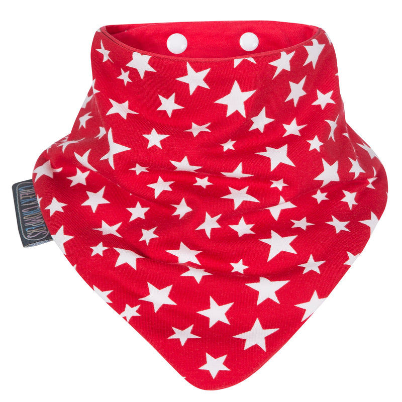 Cheeky Chompers Necker BIB Red Stars & Red Stripes