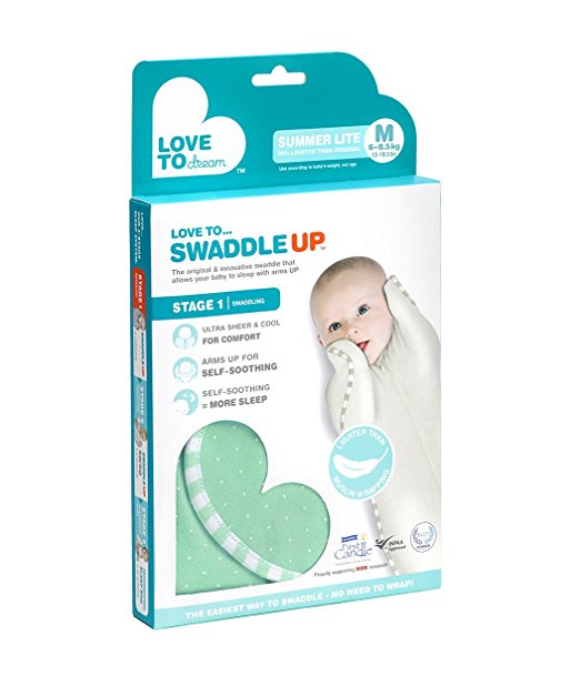 Love To Dream Swaddle UP Summer Lite 0.2 tog Mint - 3 sizes