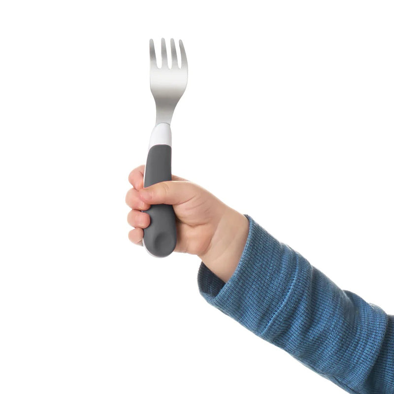 OXO TOT On-The-Go Fork And Spoon Set - Grey - Metal