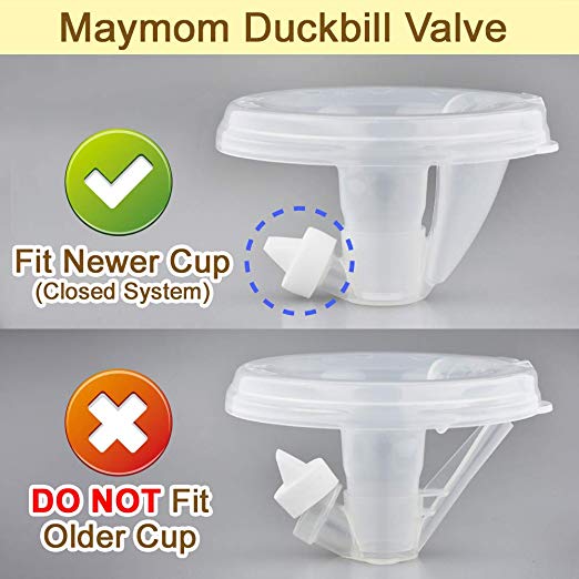 Maymom Valve for Freemie Closed System Cups Replaces Freemie Duckbills or Freemie Valves in Freemie Liberty Mobile, 4pc Cups