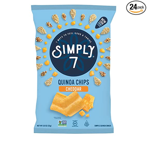[Pack Of 15] Simply 7 Quinoa Chips - Cheddar, 23 g Exp: 05/24
