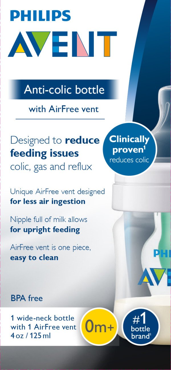 Philips Avent Anti Colic PP Bottles With Airfree Vent 125ml (Twin Pack)