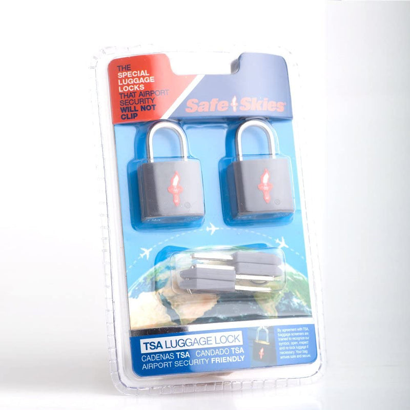 Safe Skies Padlock Double Set - Charcoal