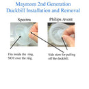 Maymom 2nd Generation Pump Valves for Spectra S1, S2 and 9 Pumps and Philips Avent Comfort Electric Breast Pump (4 pc)