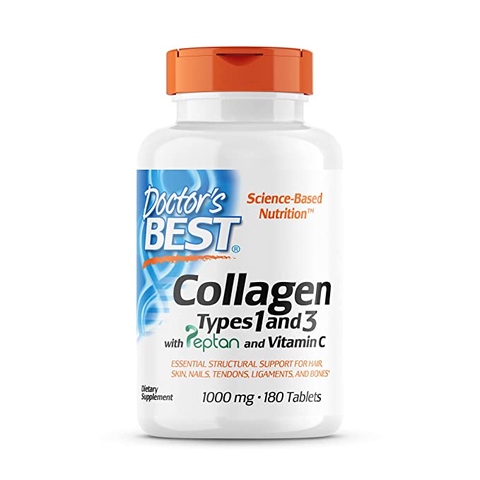 Doctor's Best Best Collagen Types 1 & 3, 1000mg, 180 tabs.