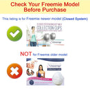 Maymom Valve for Freemie Closed System Cups Replaces Freemie Duckbills or Freemie Valves in Freemie Liberty Mobile, 4pc Cups