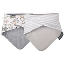 Cheeky Chompers Neckerbib Panda Pals And Grey Stripes