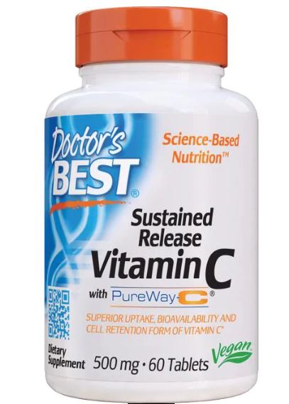 Doctor's Best 12-Hour Vitamin C with PureWay-C 500mg, 60 tabs