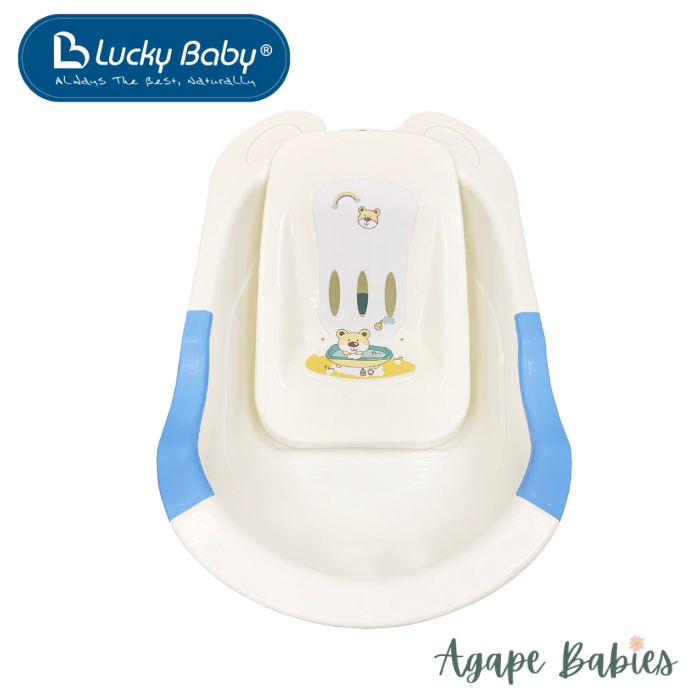 Lucky Baby Bubble Bath Tub 85(L)X51.3(W)X23.5(H) - Blue