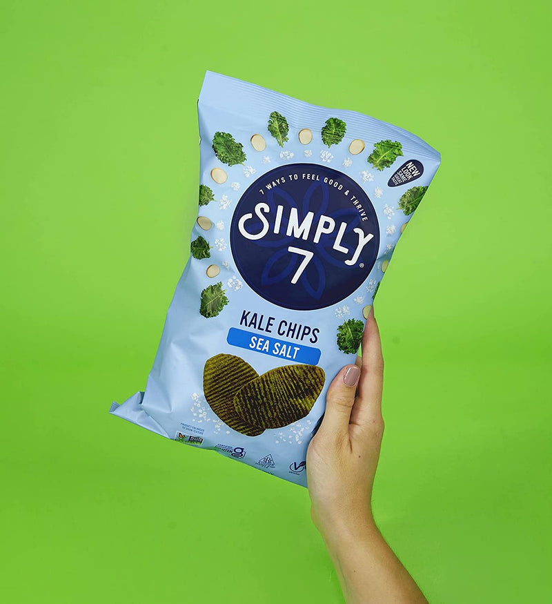 [Pack Of 15] Simply 7 Kale Chips - Sea Salt, 23 g Exp: 04/24