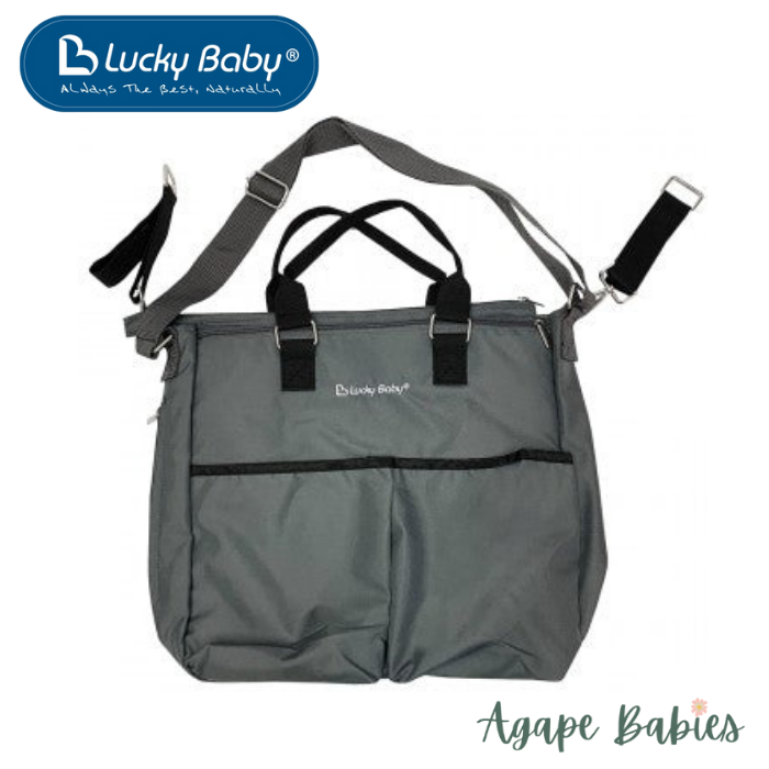 Lucky Baby Tote Diaper Bag - Grey