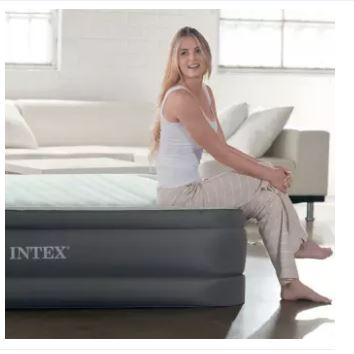 Intex Premaire I Elevated Airbed with Integrated Pump - Queen Size