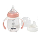 Beaba 2 in 1 Learning Bottle 210ml - Vintage Pink