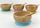 MCK Bamboo Bowl Set with Spoon - Blue