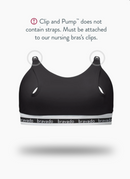 Bravado Designs Clip and Pump Hands-Free Nursing Bra Accessory Sustainable - Black