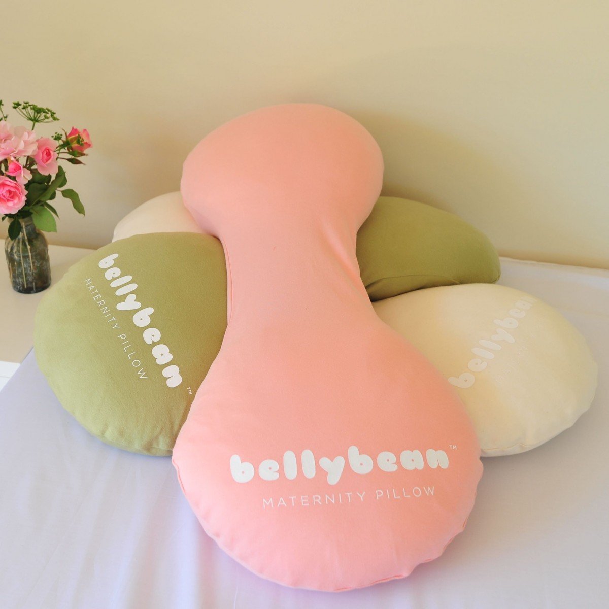 Bellybean Maternity Pillow from Australia (Organic Cotton) - Beige | Agape  Babies Singapore