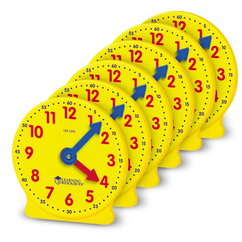 Learning Resources Gear Clock (4 Inches) 6-Pack