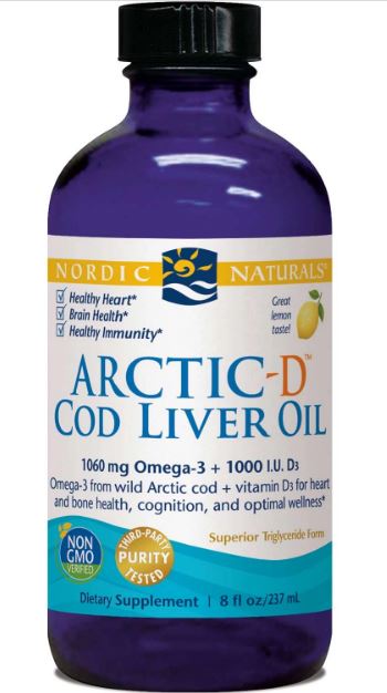 Nordic Naturals Arctic Cod Liver Oil - Lemon, 237 ml.