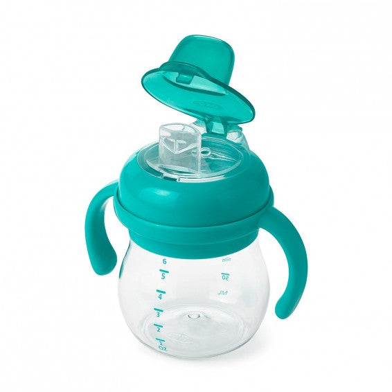 OXO Tot Grow Soft Spout Cup With Removable Handles 6oz/150ml 4m+ - Teal