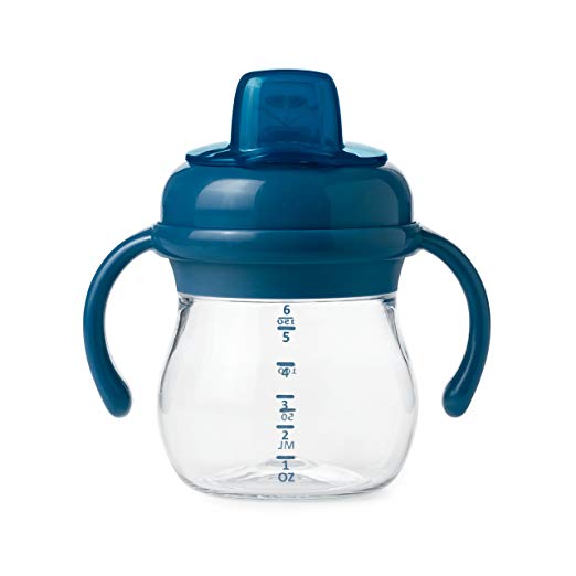 OXO Tot Grow Soft Spout Cup With Removable Handles 6oz/150ml 4m+ - Navy