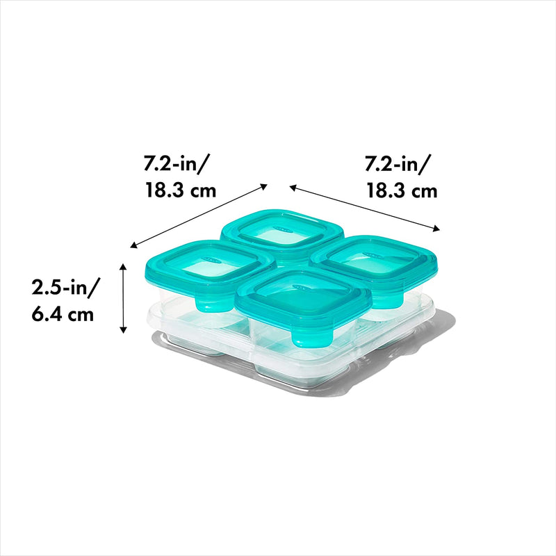 OXO TOT Silicone Baby Blocks 4oz - Teal