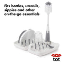 OXO Tot On-The-Go Drying Rack & Bottle Brush - Grey