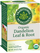 [Bundle Of 4] Traditional Medicinals Organic Dandelion Leaf & Root, 16 bags Exp: