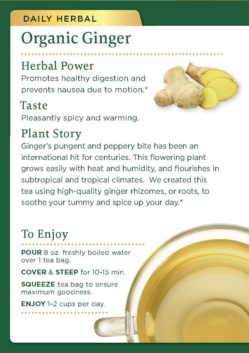 [Bundle Of 4] Traditional Medicinals Organic Ginger Tea, 16 bags Exp: 07/25