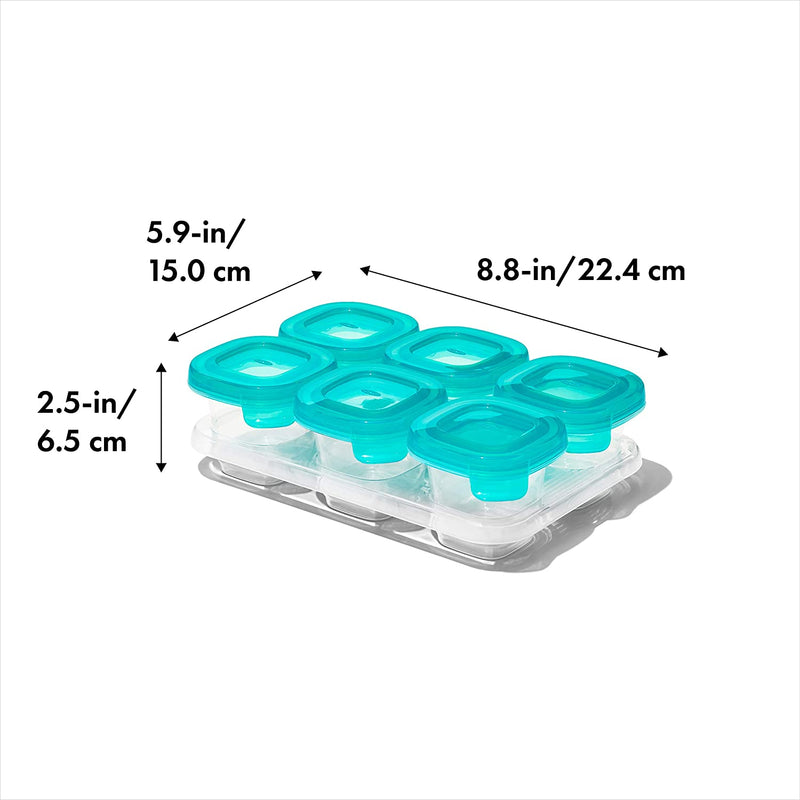 OXO TOT Silicone Baby Blocks 2oz - Teal