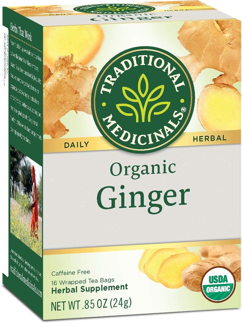 [Bundle Of 4] Traditional Medicinals Organic Ginger Tea, 16 bags Exp: 07/25