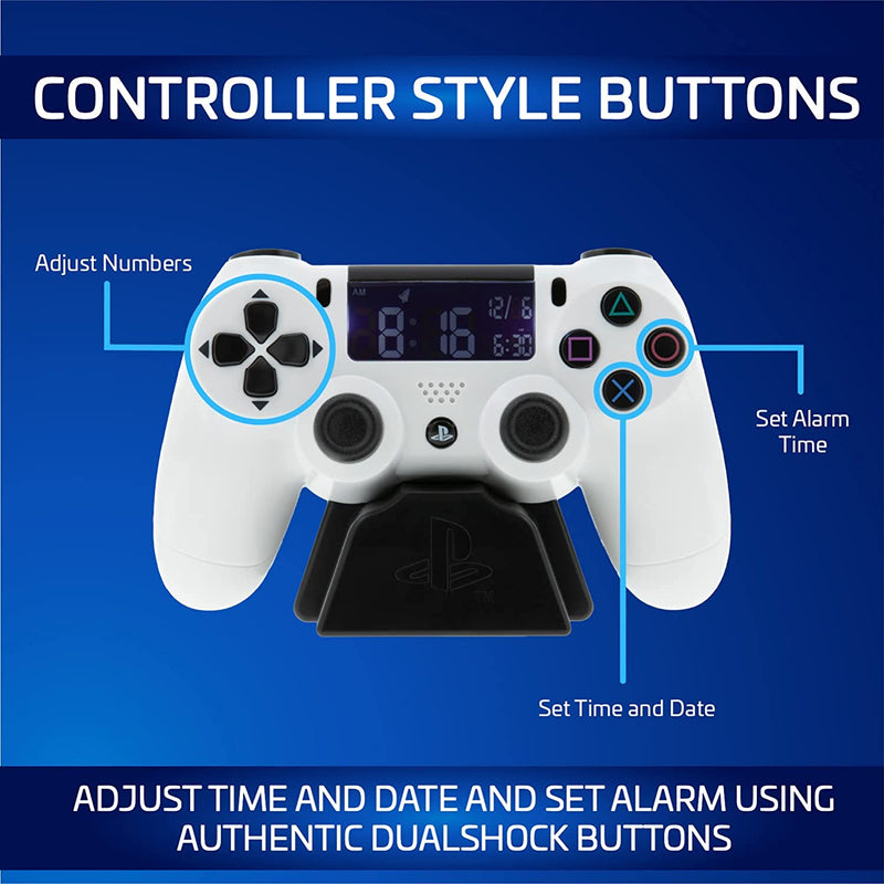 Paladone Playstation Controller White Alarm Clock