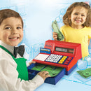 Learning Resources Pretend & Play Calculator Cash Register, Regular, Standard Packaging (Red/Blue)