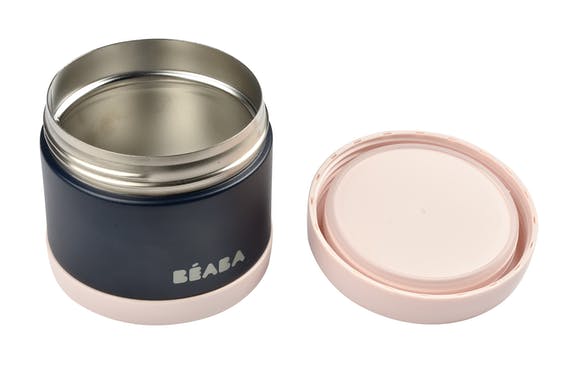 Beaba Stainless Steel Isothermal Portion 500 ml (Light Pink/Night Blue)