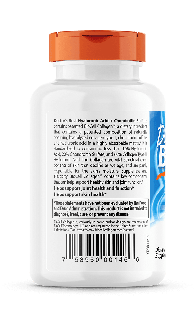 Doctor's Best Hyaluronic Acid with Chondroitin Sulfate, 60 caps