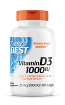 Doctor's Best Vitamin D3 1000IU, 180 sgls Exp: 07/27