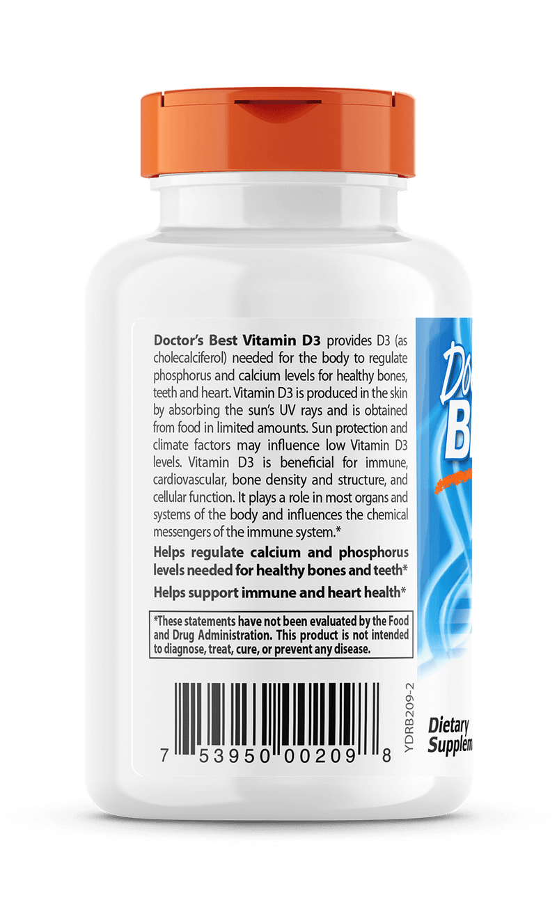 Doctor's Best Vitamin D3 1000IU, 180 sgls